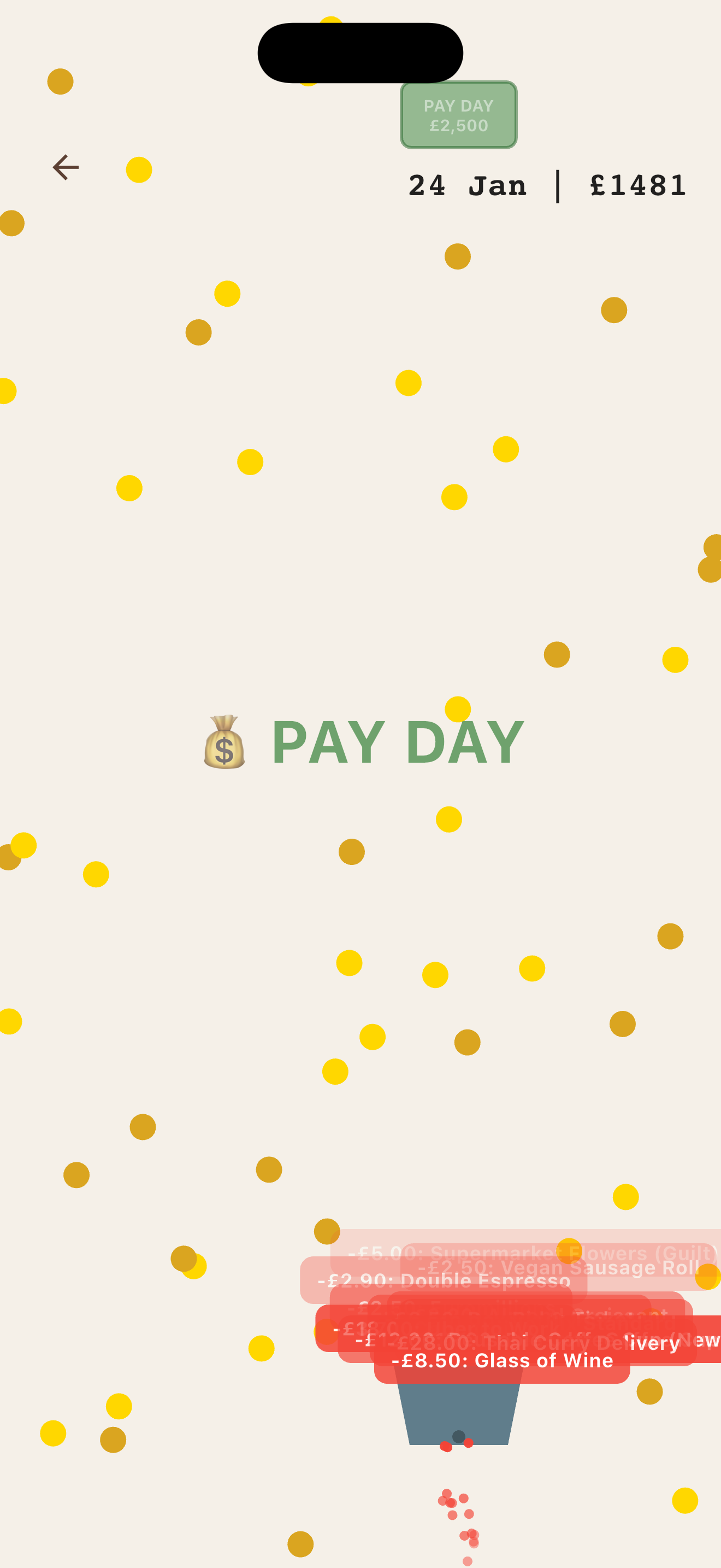 Stuffrite Money Chaos Mini Game Screenshot